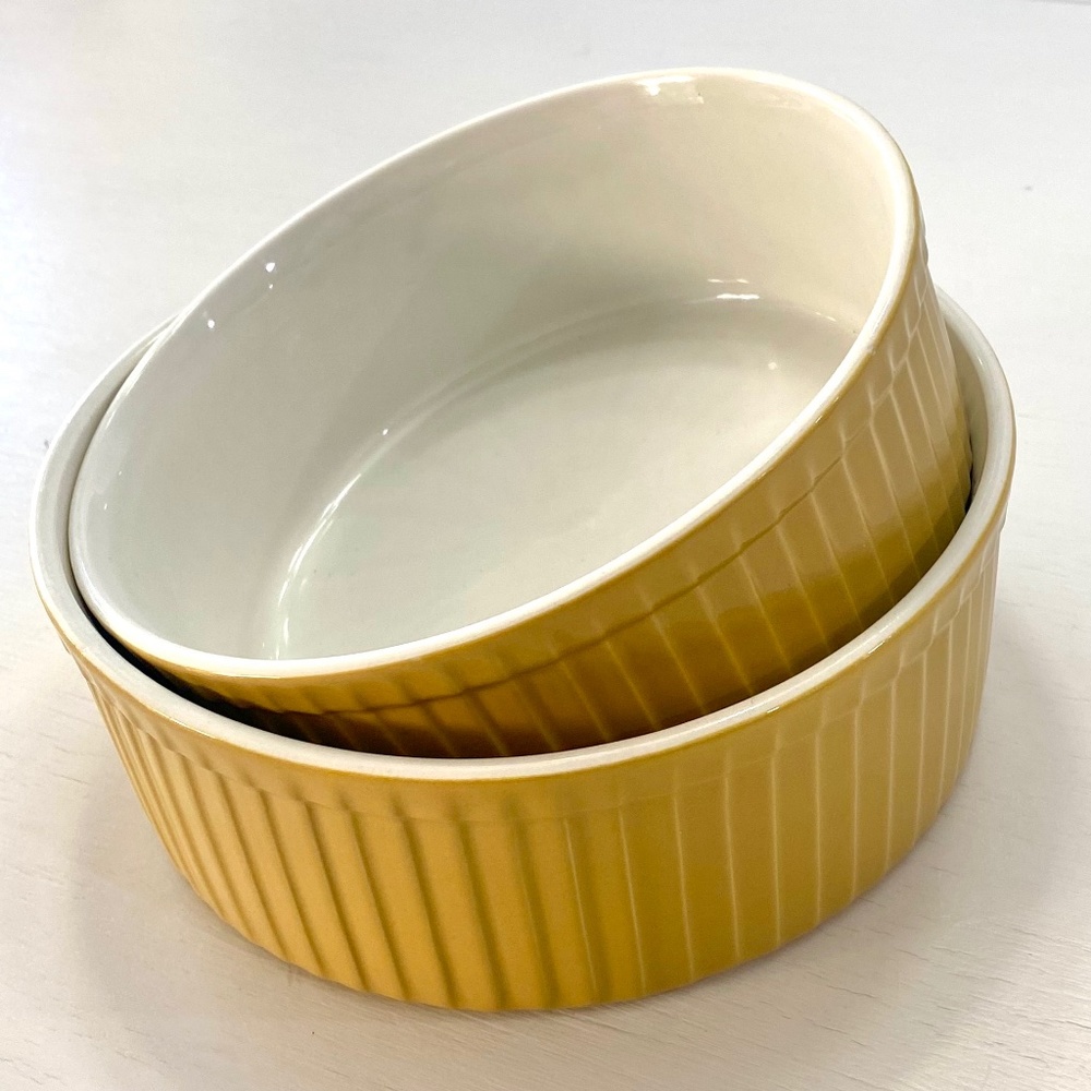 Vintage Rare HALL Baking Dish Set Color Sunny Yellow